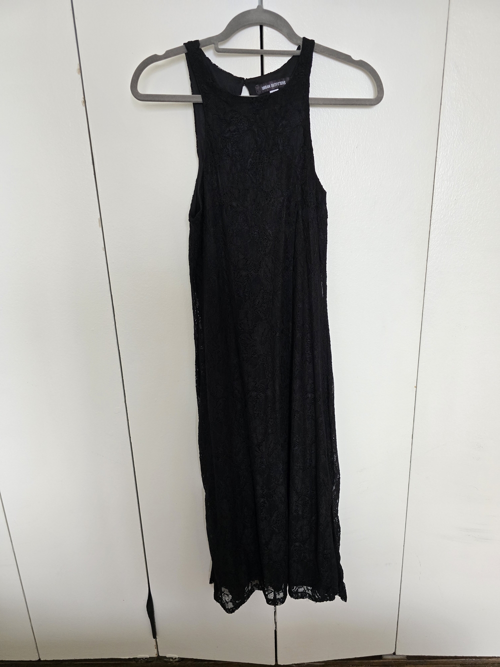 NWT Urban Outfitters Black Lace Sleeveless Midi Dress